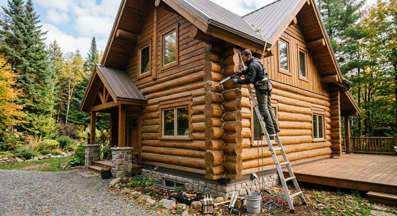 Log Home Weatherproofing in Seattle, WA
